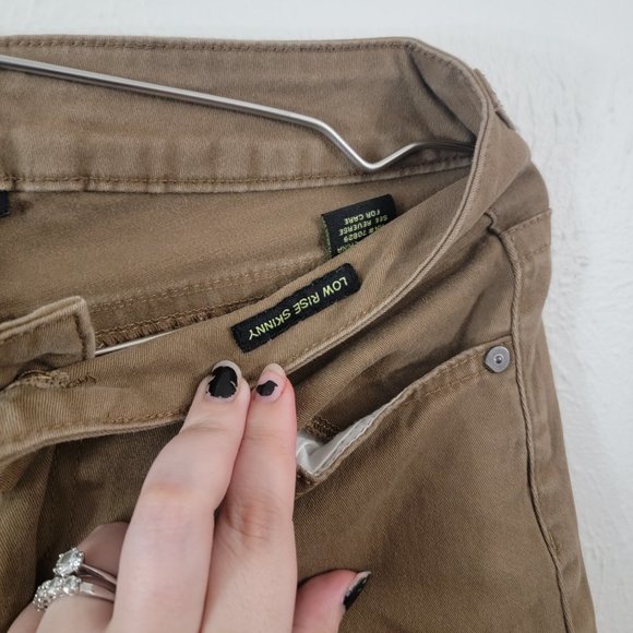 Rue21 Brown Rip Knee Low Rise Skinny Freedom Flex Jeans/Pants - Picture 4 of 4